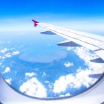 Aerial view from airplane window